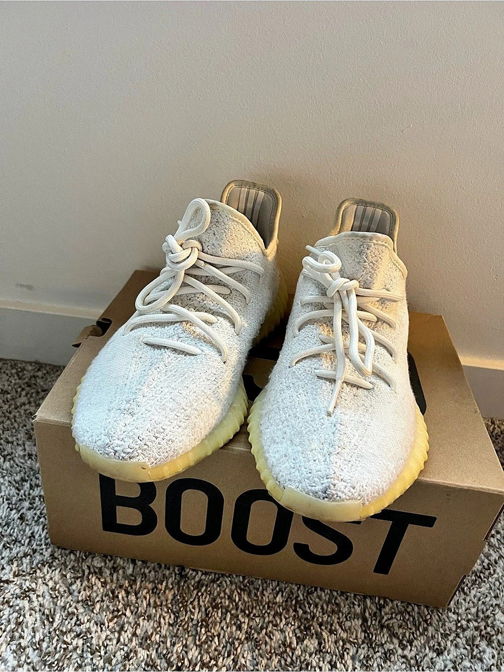 Adidas Yeezy Boost 350 V2 Sneakers White & Yellow US 8